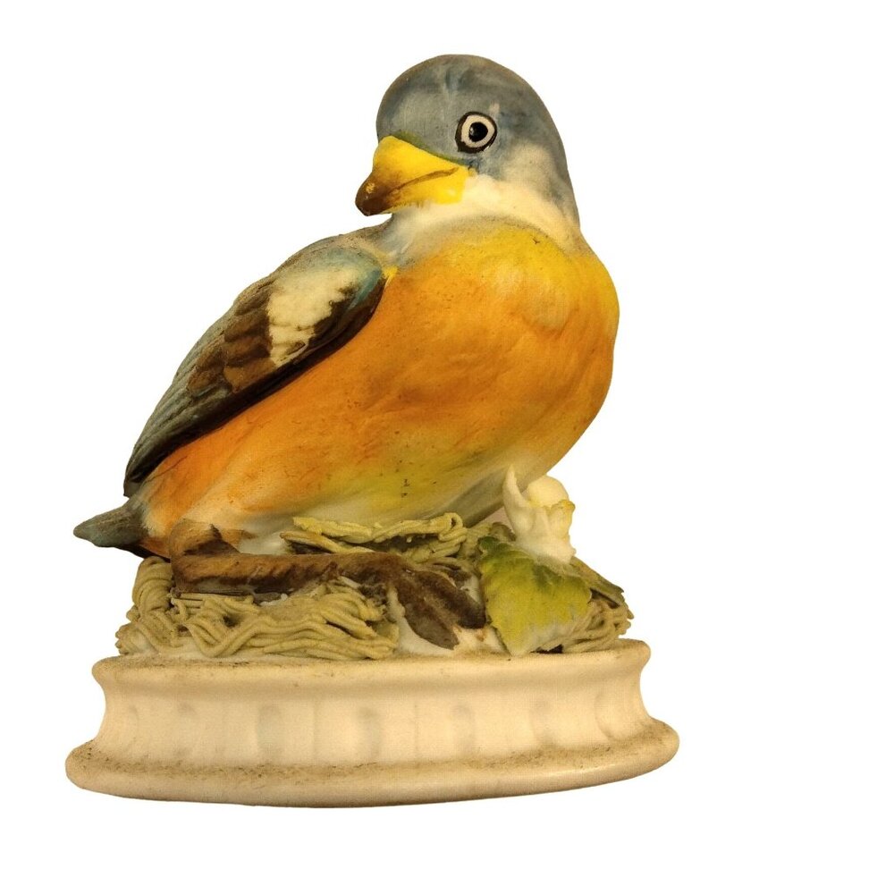 Lefton China Eastern Bluebird KWI637 Hand Painted Vintage Wildlife Cabin Lodge